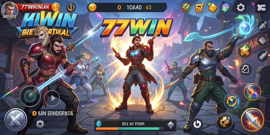 Screenshot gameplay 77WIN menampilkan variasi grafik dan interaksi dalam game Simulation.