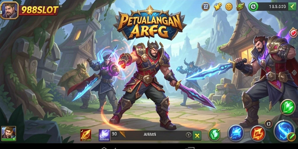 Tangkapan layar gameplay seru dari 988SLOT dengan aksi ARPG yang mendebarkan.