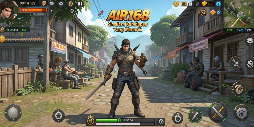 Tangkapan layar AIR168 menampilkan gameplay simulasi yang realistis dan interaktif.