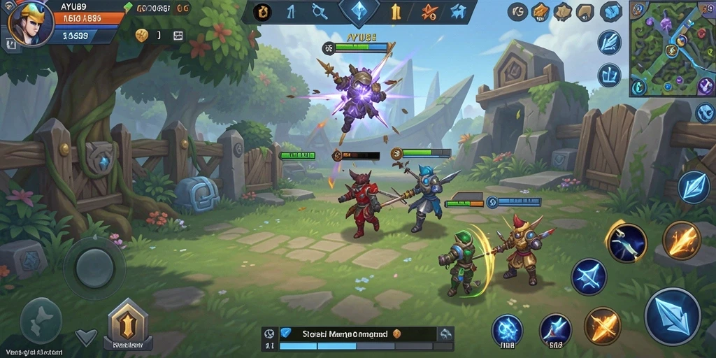 Tampilan gameplay AYU89 yang menyerupai pertempuran strategis mengasyikkan.