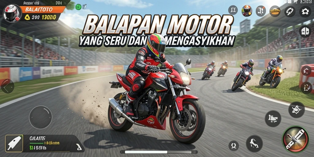 Tampilan gameplay BALAITOTO yang memukau dan penuh aksi balapan.