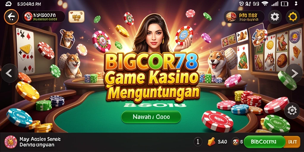 Tampilan gameplay seru di BIGCOR78 dengan berbagai pilihan permainan Kasino.
