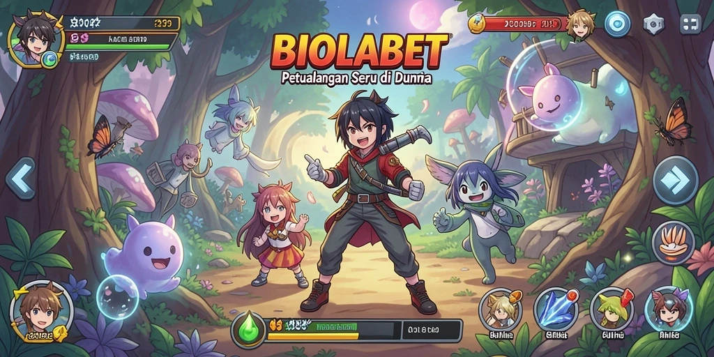 Tampilan gameplay menarik dan karakter Anime yang beragam di BIOLABET.