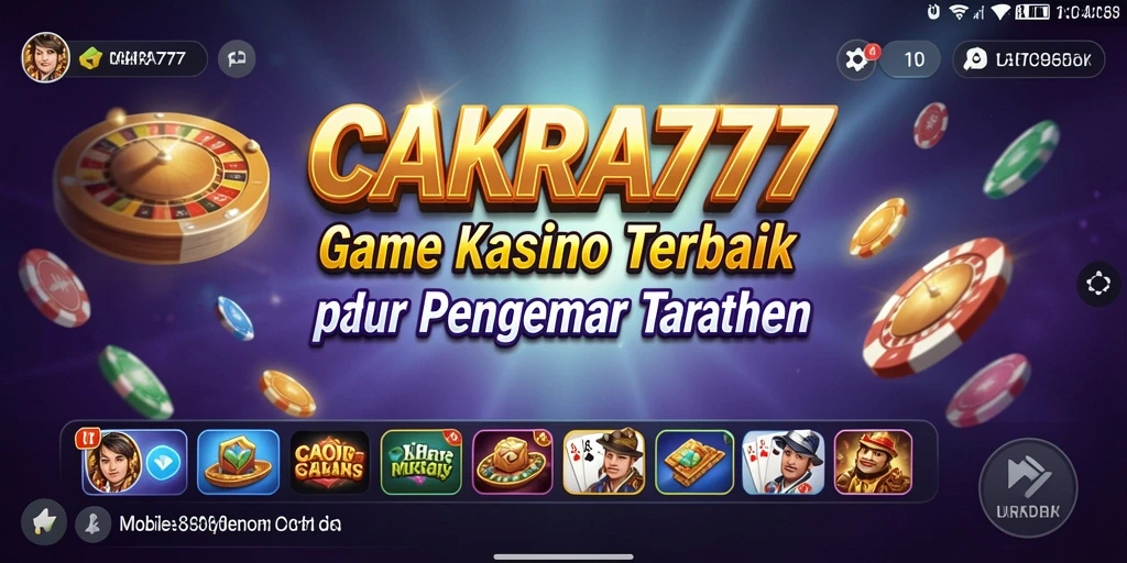 Screenshot gameplay CAKRA777 yang menunjukkan pengalaman kasino yang mendebarkan.