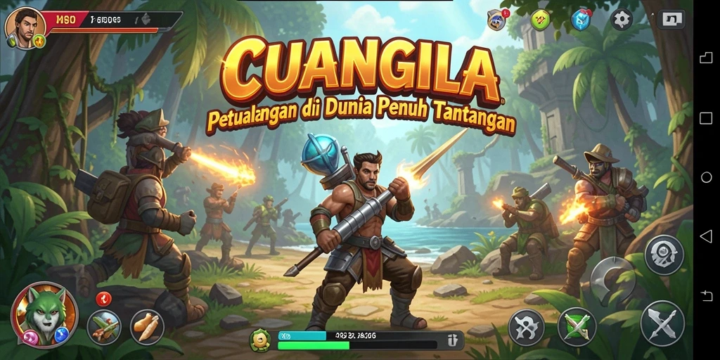 Screenshot gameplay CUANGILA yang menampilkan aksi petualangan mendebarkan.