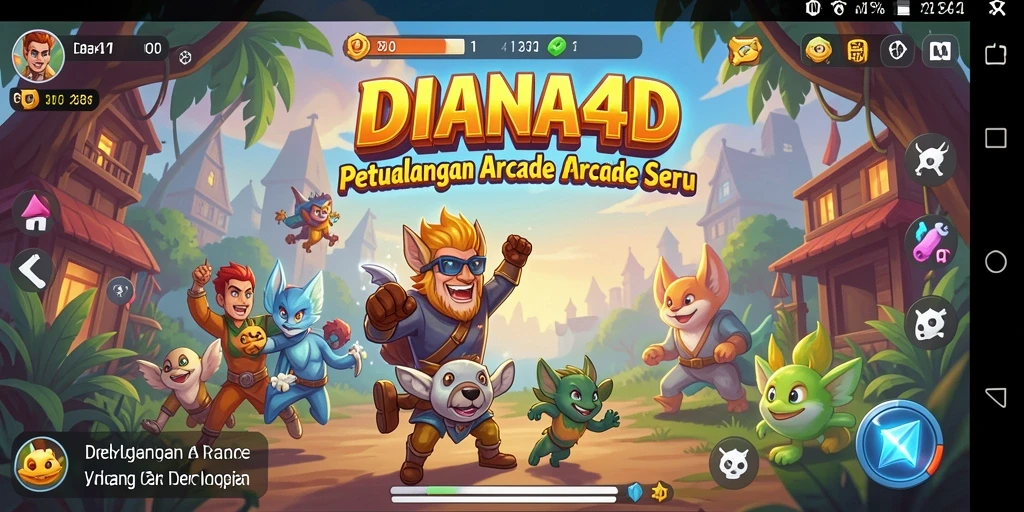 Tampilan gameplay seru DIANA4D yang penuh warna dan tantangan.