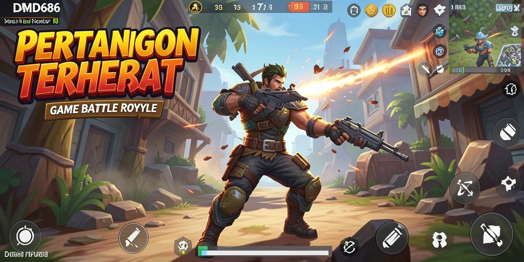 Gameplay DMD686 yang mendebarkan di arena pertempuran.