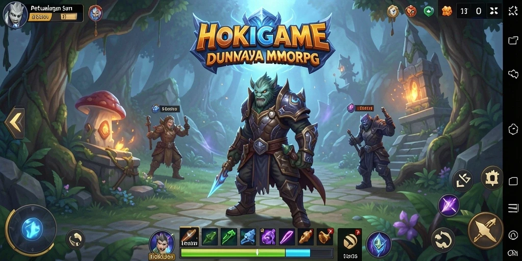 Tampilan menarik gameplay HOKIGAME dalam dunia MMORPG.