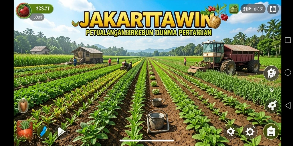 Tampilan screenshot gameplay pertanian yang menarik dan interaktif.