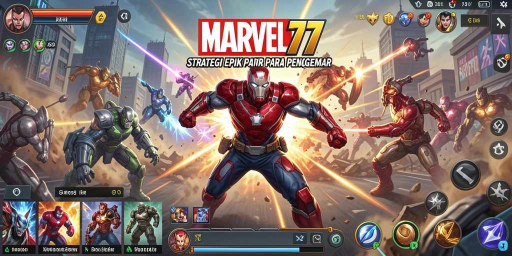 Tampilan gameplay MARVEL77 yang penuh aksi dan strategi.