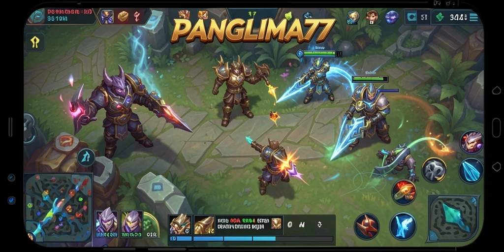 Screenshot gameplay PANGLIMA77 menampilkan aksi seru dan strategi tim.