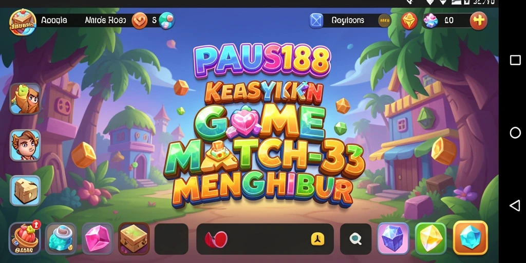 Tampilan gameplay seru di PAUS188 permainan Match-3.