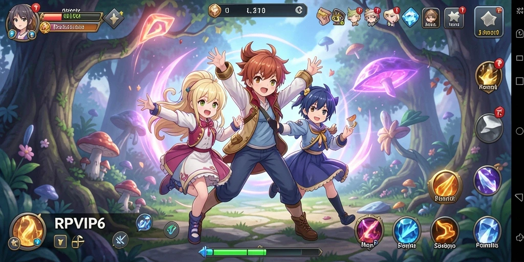 Tampilan gameplay <strong>RPVIP6</strong> yang mengagumkan dan penuh warna.