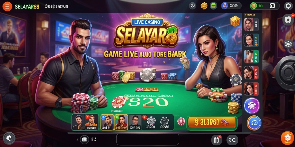 Tampilan gameplay SELAYAR88 dengan dealer langsung dan berbagai permainan menarik.