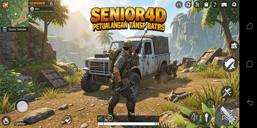 Tampilan gameplay SENIOR4D yang menakjubkan dalam dunia terbuka.