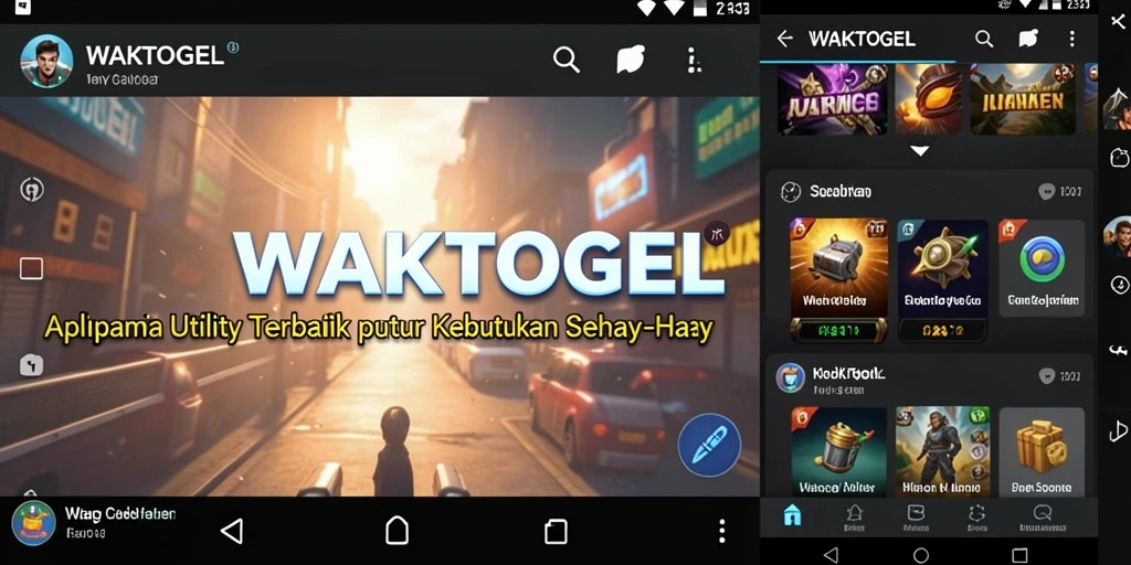 Tampilan antarmuka pengguna WAKTOGEL dengan fitur unggulan yang memudahkan aktivitas sehari-hari.